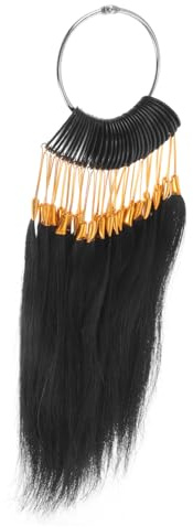 Healvian Human Hair Colour Practice Strands for Salon and Home Use, Adjustable Sample Rings for Dye Testing, Easy to Use for Beginners and Professionals