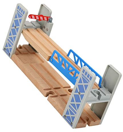 SEWOART Holz Zugschienen Brücke Robuste Verarbeitung Einfacher Aufbau Kreatives Diy Spielzeug Für Junge Mädchen Motorik Kompatibel Mit Holzeisenbahn Zubehör