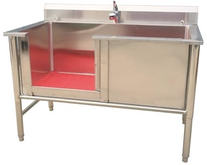 Station de Lavage extérieure pour Chiens, Baignoire pour Chien en Acier Inoxydable, Baignoire de toilettage pour Chiens, lavabo de Douche pour Chiens et Chats, Station de Lavage pour Chiens,