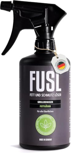 FUSL Fettlöser – Starke Fettentfernung perfekt für den Grill bei Verschmutzungen durch Fett, Eiweiß & Stärke – Vielseitig Einsetzbar auf Edelstahl, Aluminium und Kunststoff 500ml