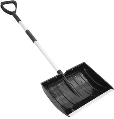 Cpolebev Large Portable Snow Shovel for Driveway Snow Shovel with Aluminum Handle and Wide Blade Scoop Shovel Snow Removal