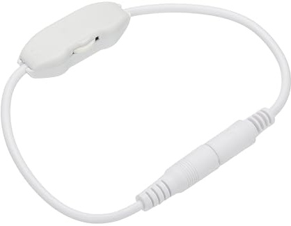 QUARKZMAN Regolatore Di Luminosità A Striscia LED DC 12V A 24V 6A Bianco | Interruttore Regolabile, Con Spina DC, Per Strisce Monocromatiche