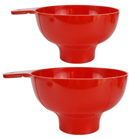 TOPPERFUN Küchen Trichter Set 2Er Kunststofftrichter Mit Breiter Öffnung Und Griff Einmachtrichter Für Marmelade Öl Flüssigkeiten Einfüllhilfe