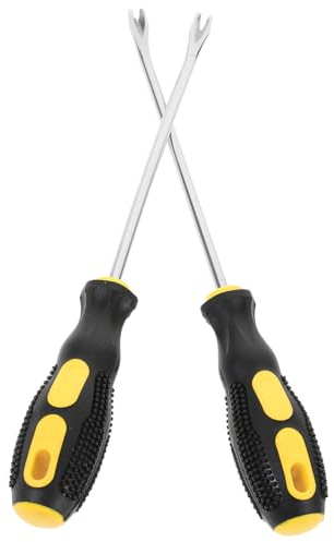 GARIOUANS Extracteur D'ongles Manuel 2pcs en Acier et Caoutchouc Poignée Confortable et Pli à 15 Degrés pour Meubles et Équipements, Outil Simple et Solide pour Plusieurs styles