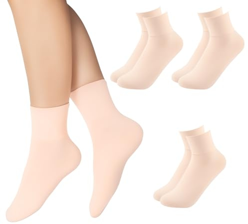 Maxmoc Ballet Socks for Girls, 3 Pairs Seamless Dance Socks, Soft Breathable Ballets Sock for Ballet, Jazz, Yoga, Gymnastics(6 UK Child-3.5 UK)