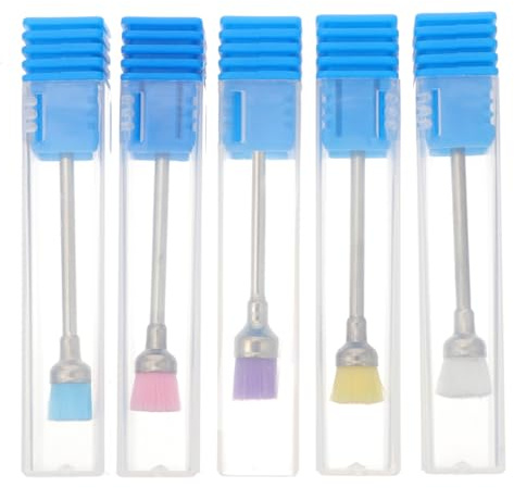 LIFKOME 5 pièces Brosse de Nettoyage pour Poussière Ongles Ergonomique Outil de Manucure Pédicure Professionnel Embouts Ponceuse Ongles Multifonctions Kit Nail Art Portable