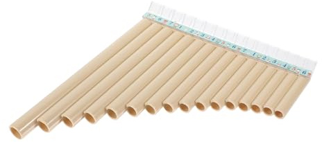 Educational 16 Pipe Panpipes for Students and Children Beginner | Abs Resin Build, White Finish, Musical Education Use, Safe Design, Tasteless, Encourages Curiosity and Exploration