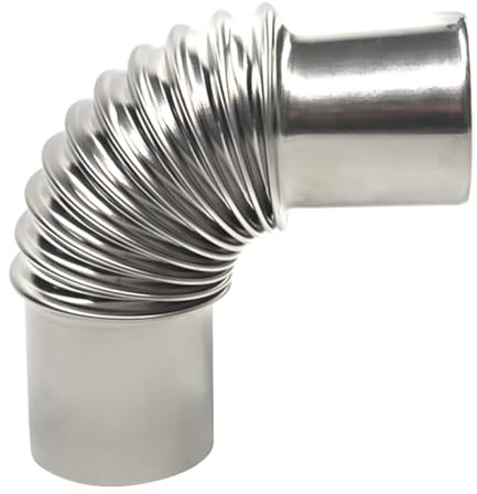 90 Grad Edelstahl Rohrbogen Schweißbogen Schweißfitting Auspuffbogen Winkel Rohr Kaminrohr Edelstahlrohr Ofenrohr für Zeltofen Holzofen(Φ100mm)