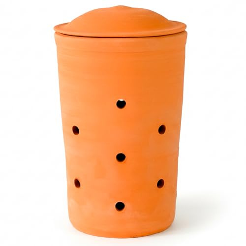 Compostador de Lombrices Vermicompostaje para Jardineras Maceteros Jardin Terraza Huerto Urbano Compostera Domestica para Residuos Organicos Hecho de Ceramica Porosa