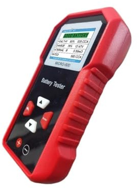 Comprobador de baterias, Probador de batería de coche de 12 V, 40-3000 CCA, batería de litio, analizador de batería de plomo-ácido, pantalla LED con código QR