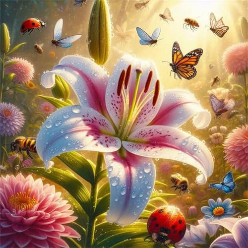 Puzzle für Erwachsene 300 Teile Schwer Schwierig Herausfordernde Jigsaw Puzzle 300 Teile, Kreative Unterhaltung Klassische Puzzles Erwachsene, Home Dekor Puzzles Lilien-Sonnenschein