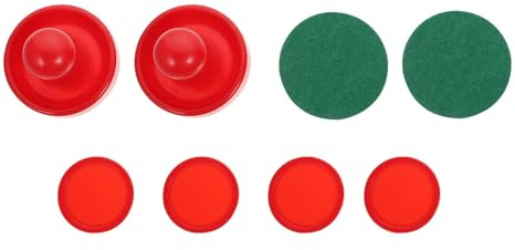 TOGEVAL Accessori per Tavolo Air Hockey Pushers Rossi Puck da Resistenti e Leggeri per Gioco Familiare Interattivo