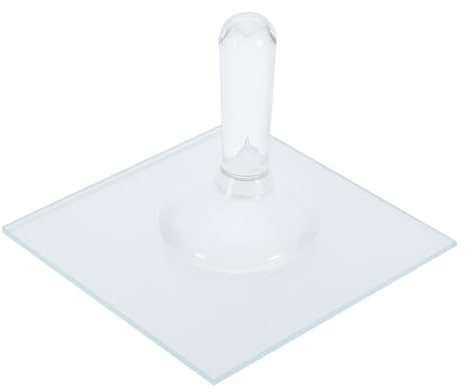 Sosoport Pestello e Piastra di Macinazione in Vetro per Pigmenti Minerali, Muller per Pittura a Olio e Acrilico, Strumento Ergonomico per Miscelazione Colori e Produzione Vernici