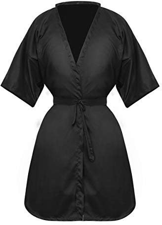 Lurrose Salon Client Gown Robes Hair Salon Cape Hair Cutting Smock Spa Cloth Spa Working Cloth