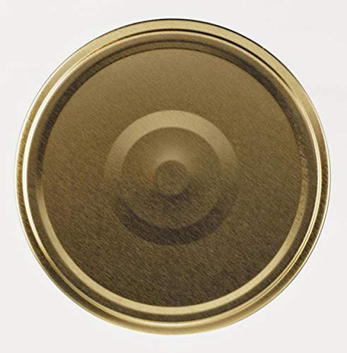PEGANE Lot de 11 Capsules couvercles Bouchons 70 mm dorées Stérilisables avec Flip pour Pots et bocaux en Verre﻿ - IRIOS -