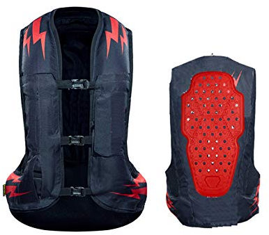 Radfahren Airbag Weste Motorrad Anti-Fall Weste Abnehmbare Slow Rebound CE Rückenprotektor mit wasserdichter Tasche Geeignet für Outdoor Motorrad, Fahrrad Reiten, Reiten und andere Sportarten