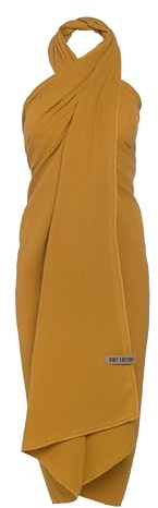 KNIT FACTORY - Liv Pareo/XL Schal - Strandtuch, XXL Schal und Pareo in einem - Multifunktionales Musselintuch - Sommer handtuchkleid - Damen Pareo aus 100% Bio-Baumwolle