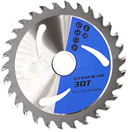105mm 30/40T Circular Saw Blade Wood Cutting Disc for Metal Chipboard Cutter Multitool Power Tool Angle Grinder Blades,16/20mm Discs Mandrel Rotary Kit Drill,30T,1PCS