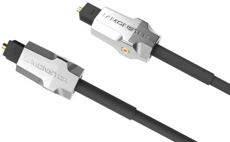 Monster Cavo in fibra ottica M1000 da 1,5 m, cavo in fibra ottica, suono surround, cavo audio digitale, trasmissione ottimale del segnale, cavo per home theater, amplificatore, console di gioco,