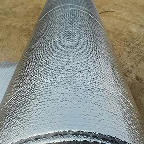 Dammfolie selbstklebend Isolierfolie Thermo Und Schaum Hitze isoliert Aluminium Dampfsperre wasserdichte Wärmedämmung Vorzelthimmel Wand Isolierung Luftpolsterfolie Aluminiumfolien-Membran(Size:1*10M)