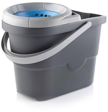 Minky Vortex Bucket with Wringer, Heavy Duty Mop Squeezer, Detachable Wringer, Sturdy Carry Handle, Pouring Spout, Floor Cleaning Bucket, Cleaning Products