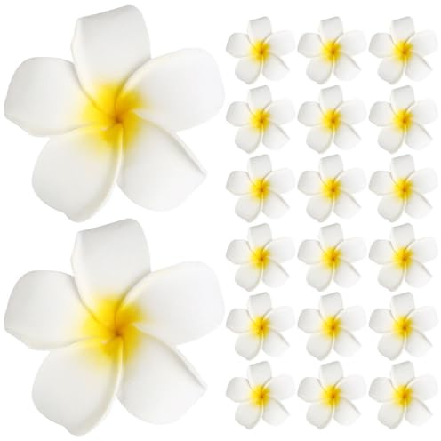 Yardwe Plumeria Blumen Haarspangen Für Frauen Und Mädchen 20 Stück Zarte Künstliche Haarklammern Für Hochzeit Strand Und Urlaub 3.54X3.54X1.77 Zoll