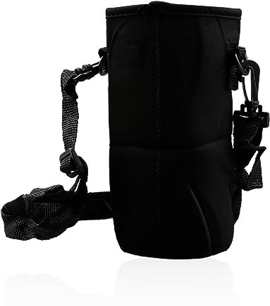 GLADFRESIT Bottle Cage -Pouch Neoprene Carrier Cover Bag with Shoulder Strap - Water Bottle Holder for Daily Walking, Hiking, and Other Outdoor Activities