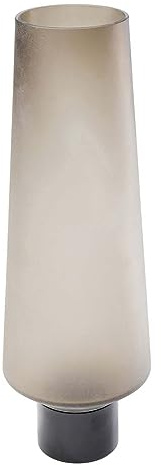Kare Design Vase Noble Ring Matt, Braun, Blumenvase, Dekorationsvase, Gefäß für Blumen, Tischvase, 40cm