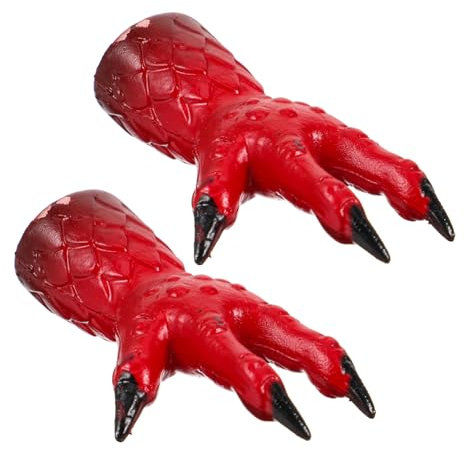 ibasenice 2stücke Halloween Monster Fingernägel Fingerabdeckungen Gruselige Requisiten Für Kostümparty Und Cosplay Bequeme Und Anpassbare Handdekorations-Accessoires Zufälligen Farben