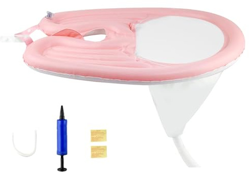 AolKee Lavatesta portatile, Lavatesta per disabili, lavatesta gonfiabile, washes hair for sink, Bacino gonfiabile per lavare i capelli per lavare i capelli, per anziani, disabili, incinte rosa