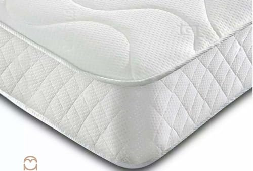 Hybrid Memory Foam & Spring Mattress - 22cm Thick Hydro Memory Foam & Spring Coil Mattress | Body Support, Spinal Alignment & Pressure Relief | UK Made & Hypoallergenic (4ft Small Double (120x190cm))