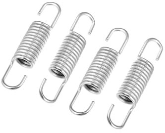 Partuto 4pcs 6cm Length Silver Tone Motorcycle Brake Pedal Return Spring Replacement