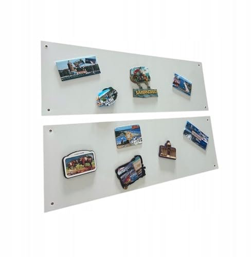 STALFORM 2 x Leicht Magnettafel Weiß 62,5x20 cm aus Edelstahl Magnetwand Pinnwand Magnetisch Groß Magnetboard Küche, Büro, Kinderzimmer