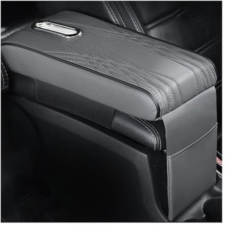 FEILIVCI Ersatz Ersatzteile Armlehnenkissen Für Die Mittelkonsole des Autos Mit Taschentuchbox Armlehnenpolster Auto-Armlehnenkissenbezug Höhenpolster Innenausstattung Armlehne(Grau)