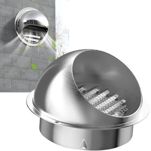 Belüftungsabdeckung，Air Vent， Lüftungsauslass-Wand-Entlüftungskappe 4–12 Zoll, runde Außen-Trockner-Entlüftungsabdeckung, Entlüftungs-Abluftventilator-Abdeckung/5,9 Zoll – 150 mm(5.5Inch 140Mm)
