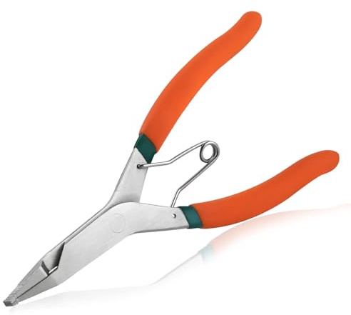 Speedwox Pinze speciali per anelli di bloccaggio elastici, punta angolata, 23 cm, con foro, utensile per rimozione di anelli, clip a C, per rimozione e installazione di anelli di bloccaggio del cambio