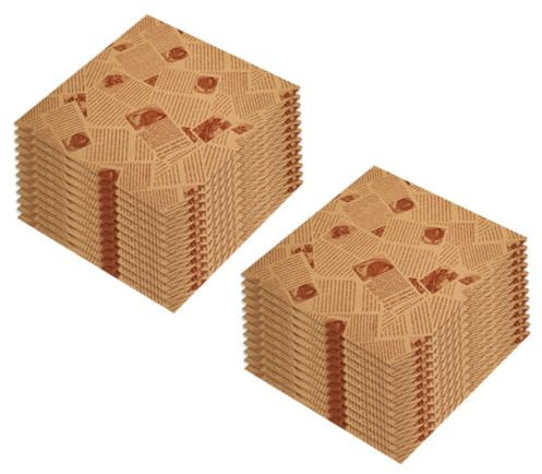 Cabilock 100blätter Für Lebensmittelverpackung Fettbeständige Lebensmittelechte Papierblätter Für Sandwiches Burger Und Für Tägliche Nutzung
