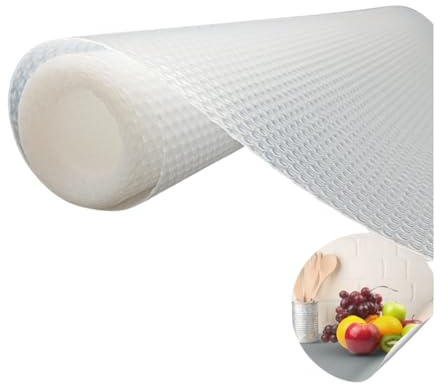 AZERODESIGN-Protector Cajones Cocina-Esterilla Antideslizante Recortable-Protector para Cajones-Alfombrilla para Cocina-Protector Encimera-Organizador Cajones (Transparente, 1.5)