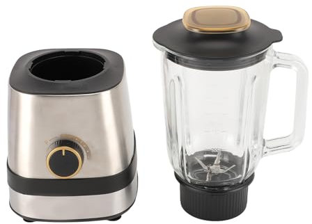 Licuadora Exprimidor Multifuncional De 3 Velocidades De 600 W con 6 Cuchillas De Acero Inoxidable Vaso De Vidrio De 1,5 L Y 150 Ml Procesador De Alimentos para Bebidas De Frutas