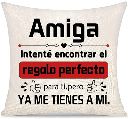 Funda de Cojín para una Amiga Regalos Creativos para Chicas y Mujeres | Housse de Coussin décorative,Regalos para la Mejor Amiga,Regalos de Cumpleaños,Navidad y graduación