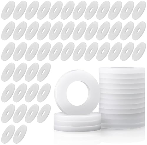 PIKABOOM 50 Arandelas de plástico M10 DIN 125 Arandelas de Nylon - espaciadores con Efecto Aislante adecuados para el Mantenimiento del hogar, decoración, producción de Muebles & más