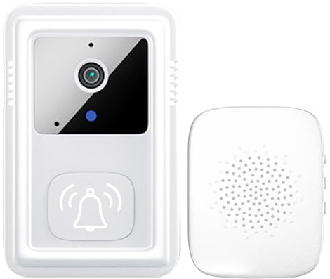 Smart WiFi Türklingel Kamera, HD Video Gegensprechanlage, Klebemontage Sicherheitsgerät für Wohnung, Wireless Setup, Einzelhandel, Lager & Mieträume, 3,35x2,09x0,94 Zoll