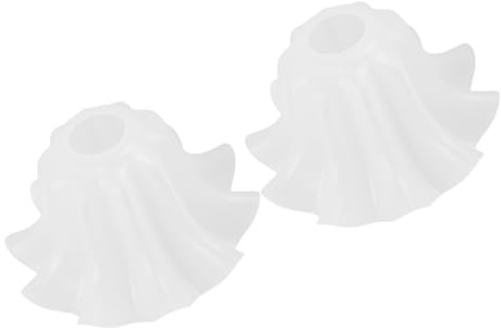 SEWACC Acryl Lampenschirm Ersatz 2 Stück Weiß E27 Lampenschirm in Lilienform Weich Lichtend für Nachttischlampe und Wohnräume