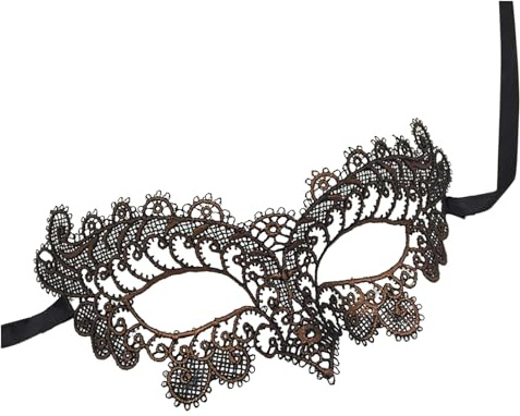 Generisch Halloween Spitze Maske, Venezianische Masken Damen, Sexy Verstellbare Lace Augenmaske für Frauen, Glitzerndem Augenmaske Katzenmaske Kostüm, für Masquerade Karneval Maskenball