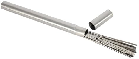 dijiusidy Brochettes de Barbecue résistantes en Acier Inoxydable, idéales pour Toutes Vos grillades. Lavables à la Main au Lave-Vaisselle après Chaque Utilisation, Argent, 40 cm