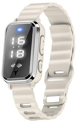 Ultrasonic Mosquito Repellent Bracelets Watch Adjustable Silicone Wristbands Outdoor Bracelets for Kids & Adults Non-Toxic Natural (1Pack M16 Beige Watch)+1