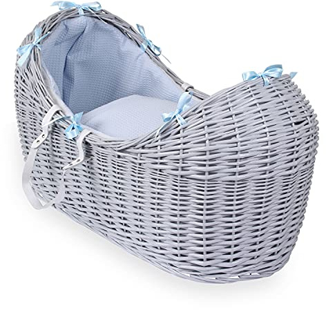 Clair de Lune Waffle grau Geflecht Noah Pod, blau