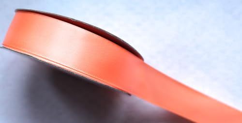 CaPiSo 25m doppelseitiges 10mm Satinband Premium-Qualität Schleifenband Satin Dekoband Geschenkband beidseitig glänzend (Apricot)