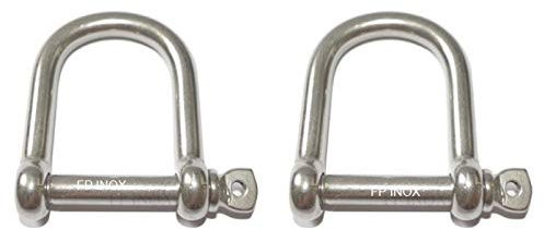 FP INOX Manille Droite INOX 316 Extra Large 6mm INOX A4 (Lot de 2)