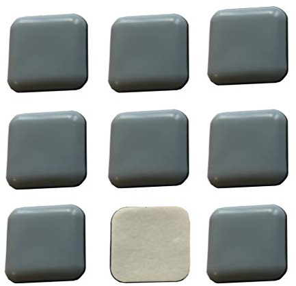 Feltrini per mobili, 16 pezzi, quadrati, 30 x 30 mm, autoadesivi, protezione per il pavimento, in PTFE, feltrini in teflon.
